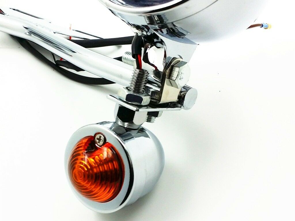 Chrome Turn Signal Spot Fog light Bar For Yamaha V Star Road Star XV Touring
