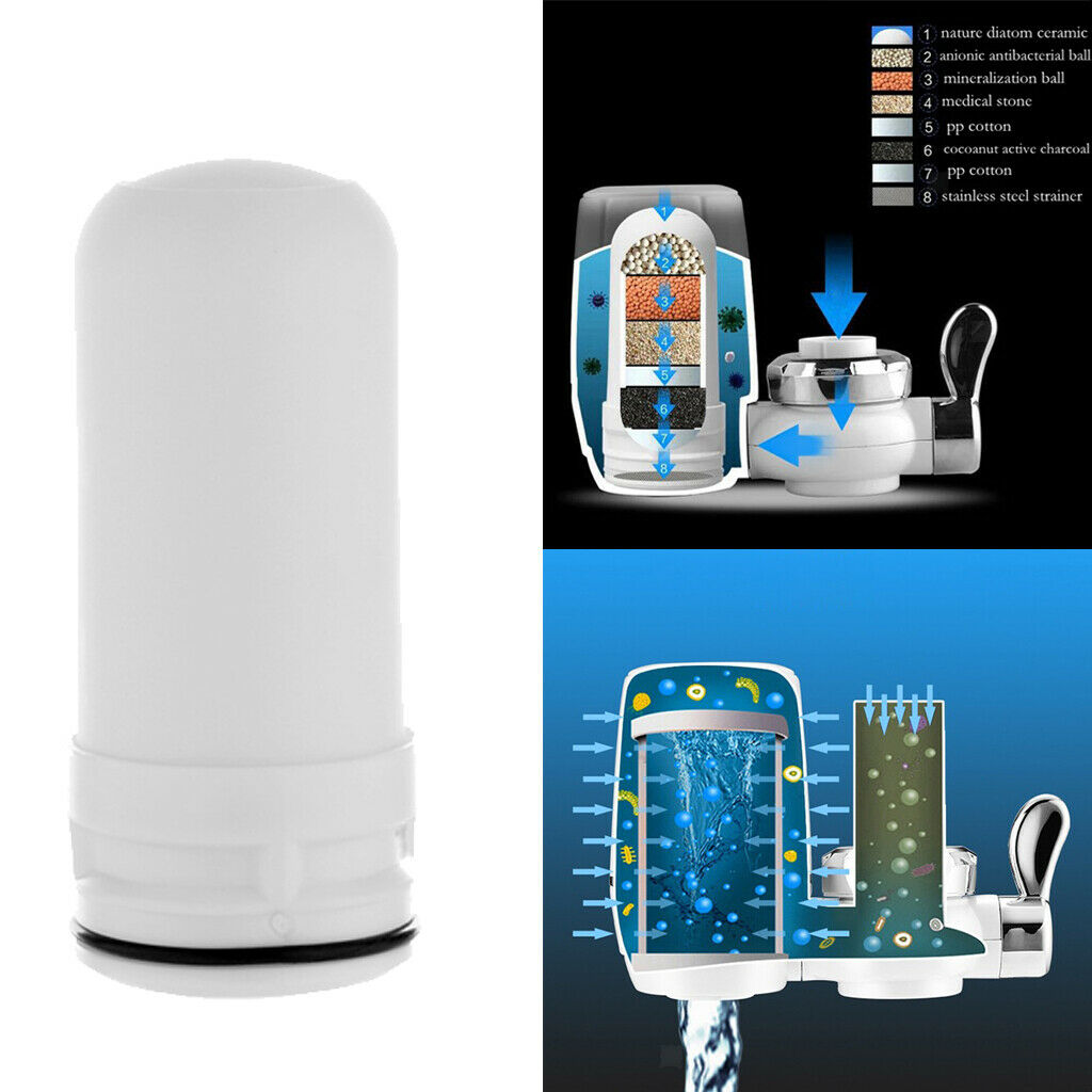 Kitchen Faucet Water Filter With Ceramic Material Compatible Standard Faucet