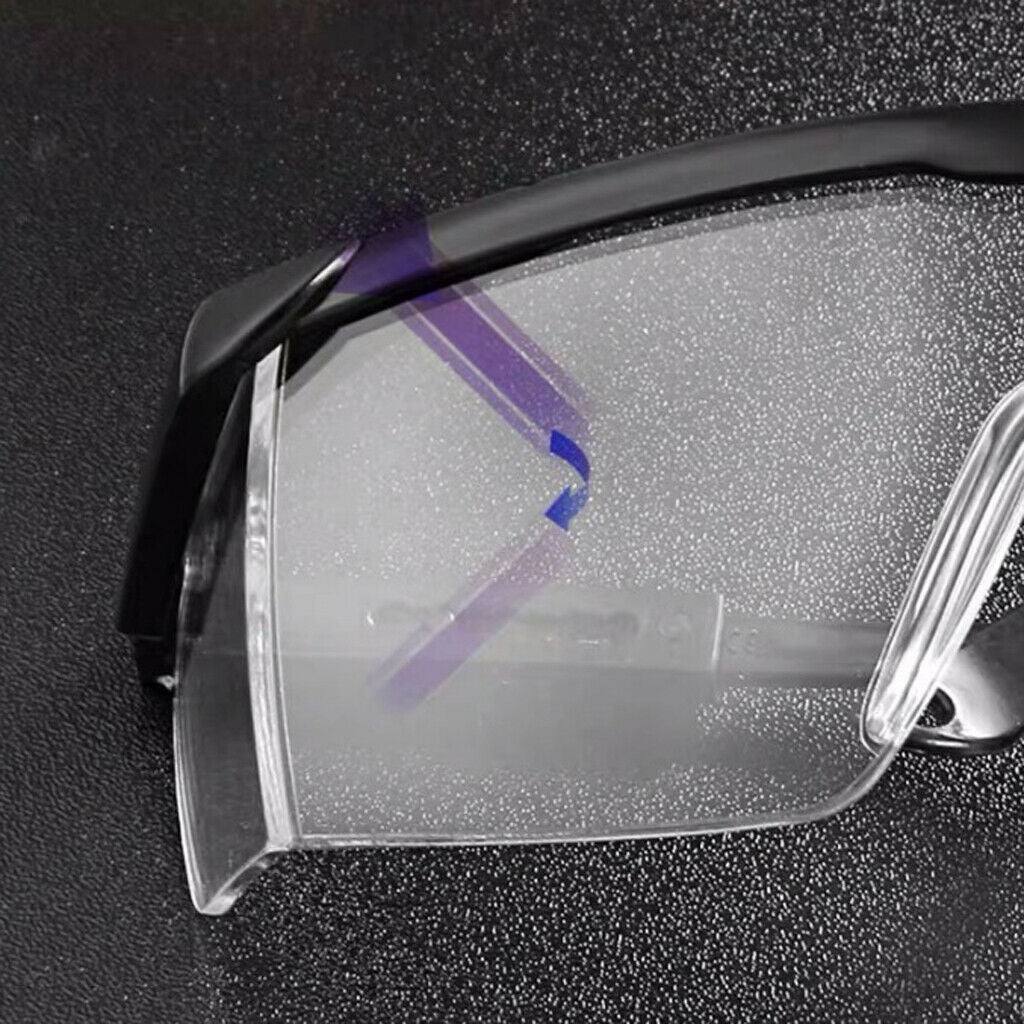 3X PC Cycling Goggles Sunglasses Lab Safety Eyewear Wide-View Guard Black
