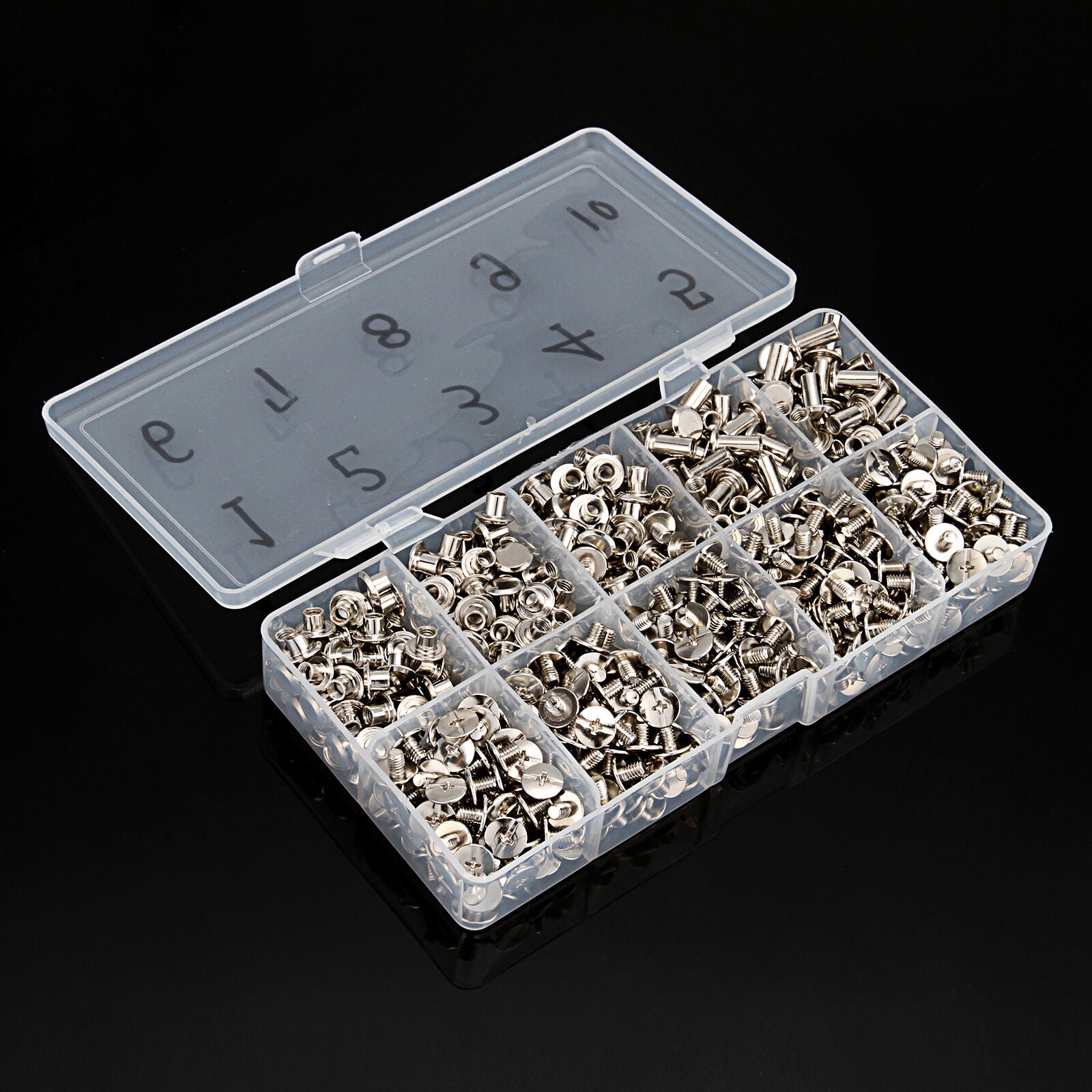 240 pcs M5 Binding Screws Posts Nickel Album docking screw Rivet & Box Kits