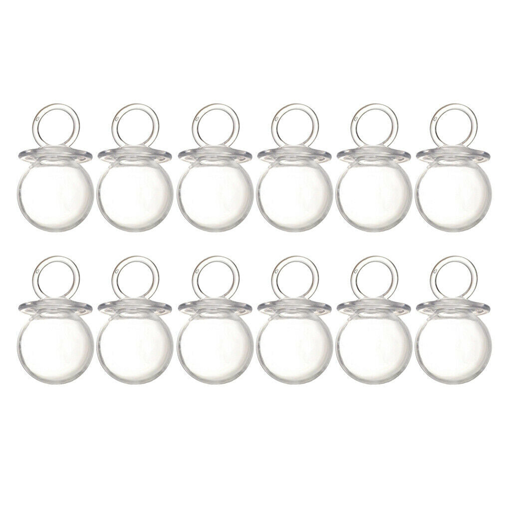 12pcs Fillable Baby Shower Pacifier Shape Candy Favor