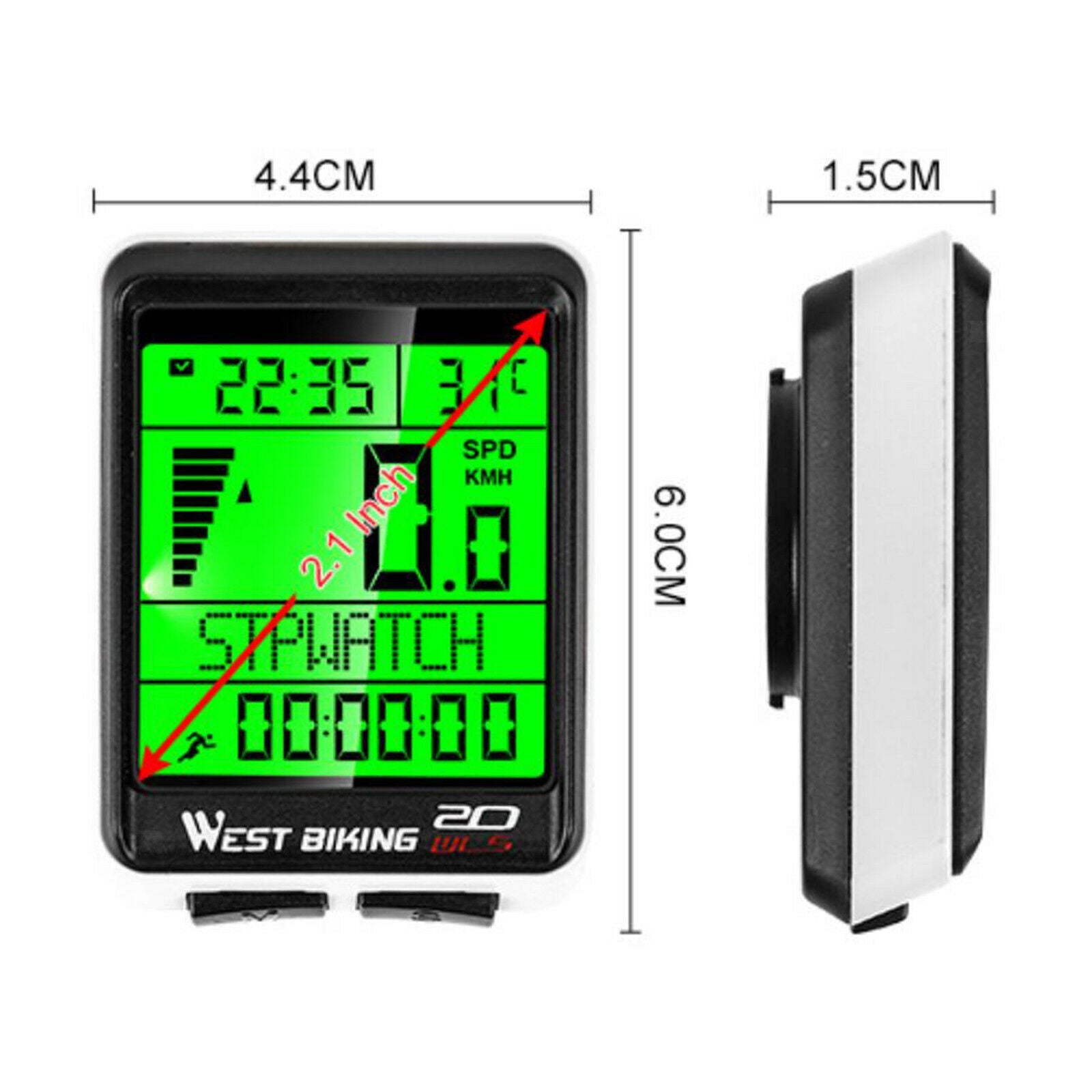 Waterproof Wireless Bike Computer Bicycle Speedometer Stopwatch Time Display