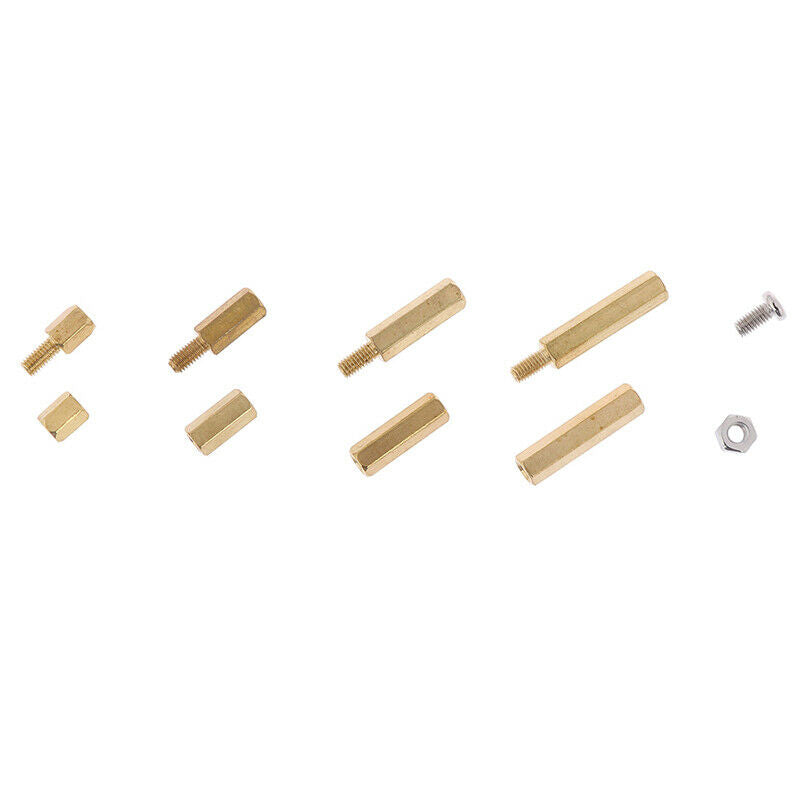 120Pcs M3 Male Female Brass Standoff Spacer PCB Board Hex Screws Nut S^P  ^j WF