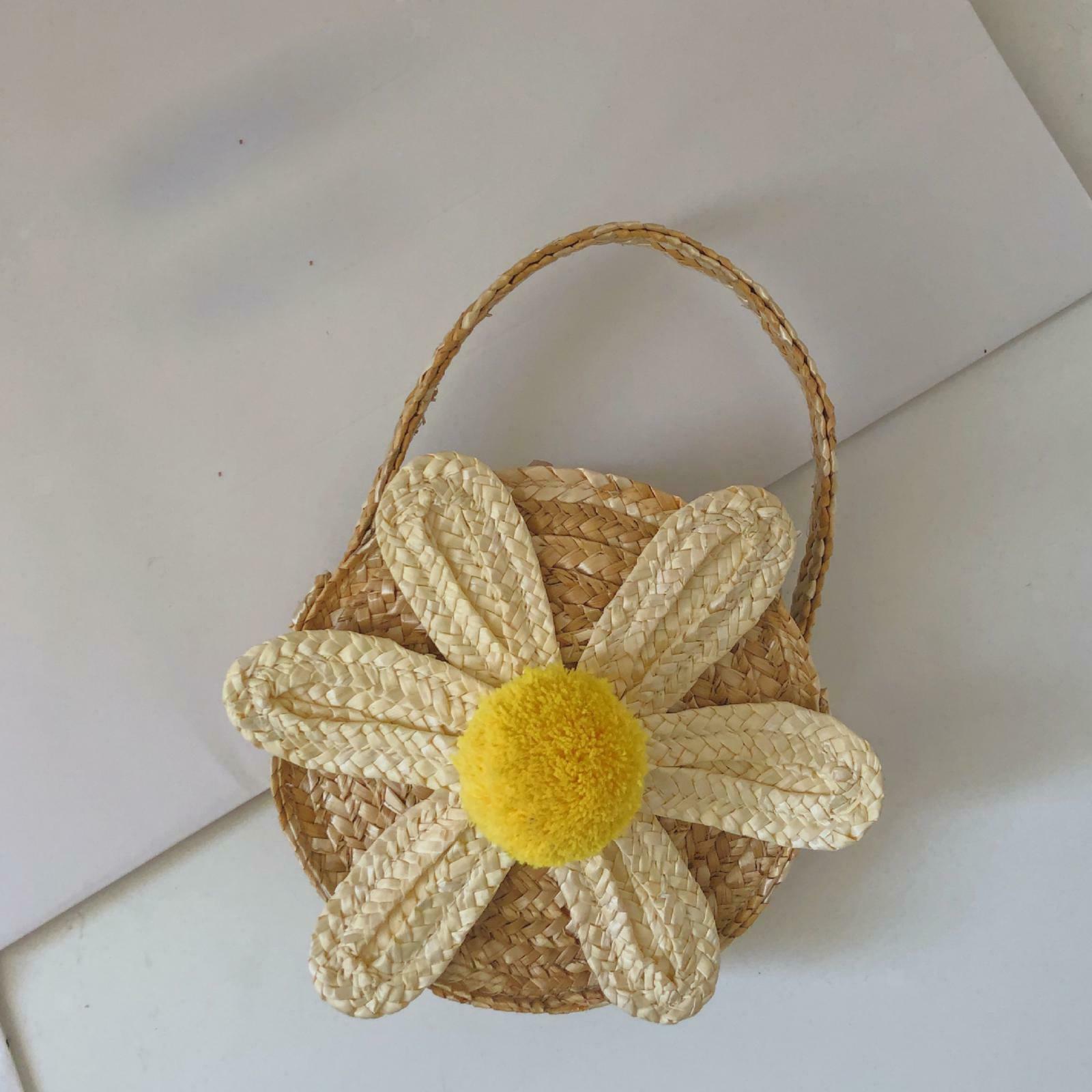 Kids Children Straw Messenger Bag Shoulder Bag