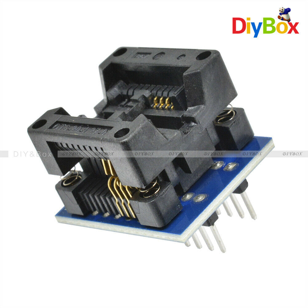 SOP8 to DIP8 Wide-body Seat Wide 200mil Programmer Adapter Socket Blue