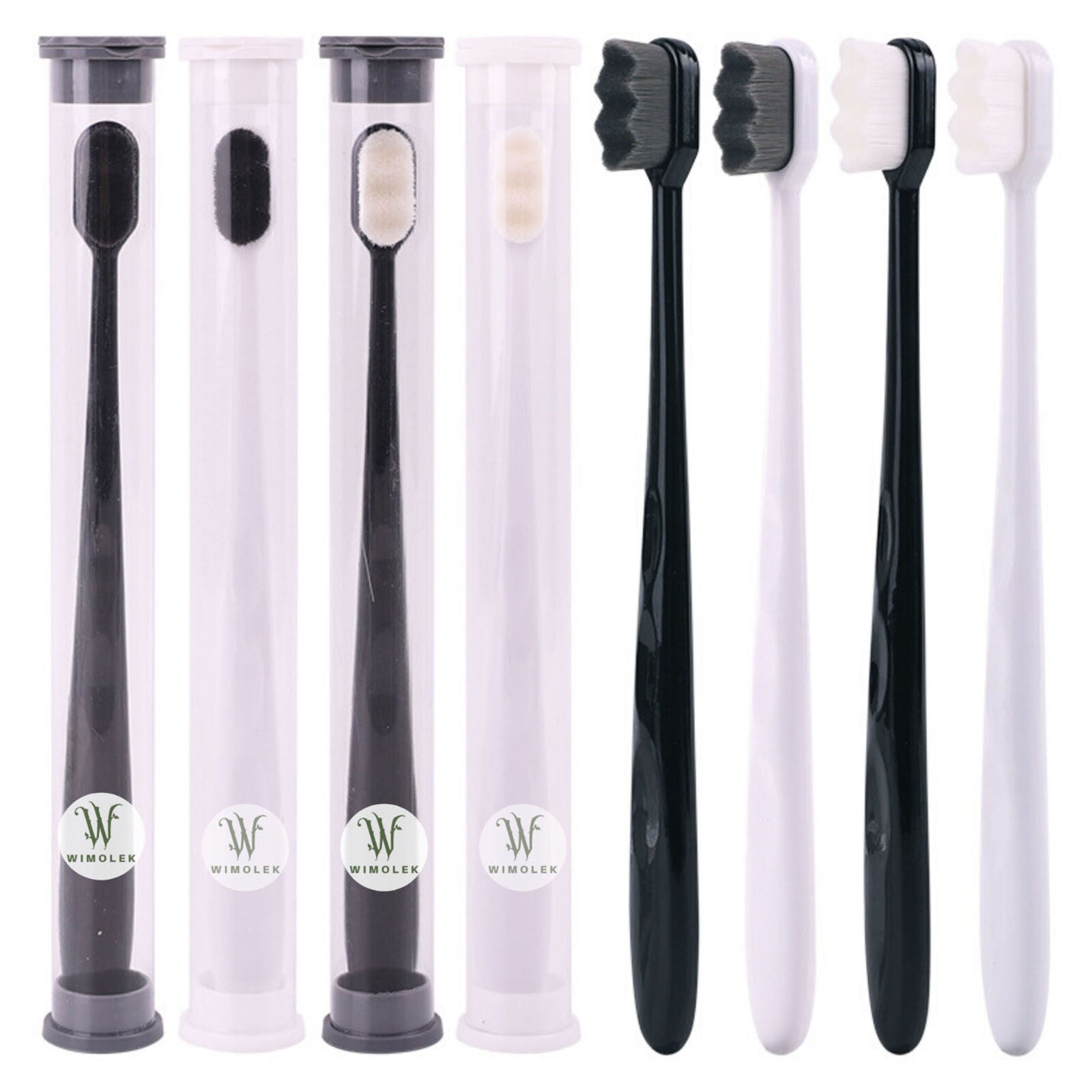 Extra Soft Micro-Nano Toothbrush for Sensitive Gums and Teeth. (2P) Black Wave B