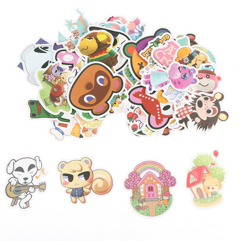 50x Animal Crossing Game Stickers Skateboard Fridge Laptop Luggage Sticke.l8