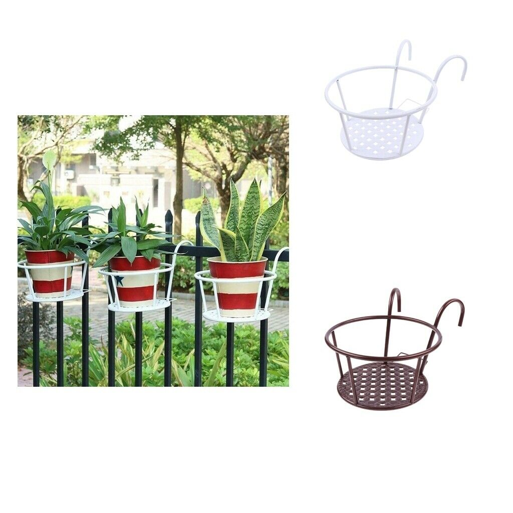 2x Potted Flower Hangin Basket Heavy-duty Planter Holder for Porch 22cn Dia.
