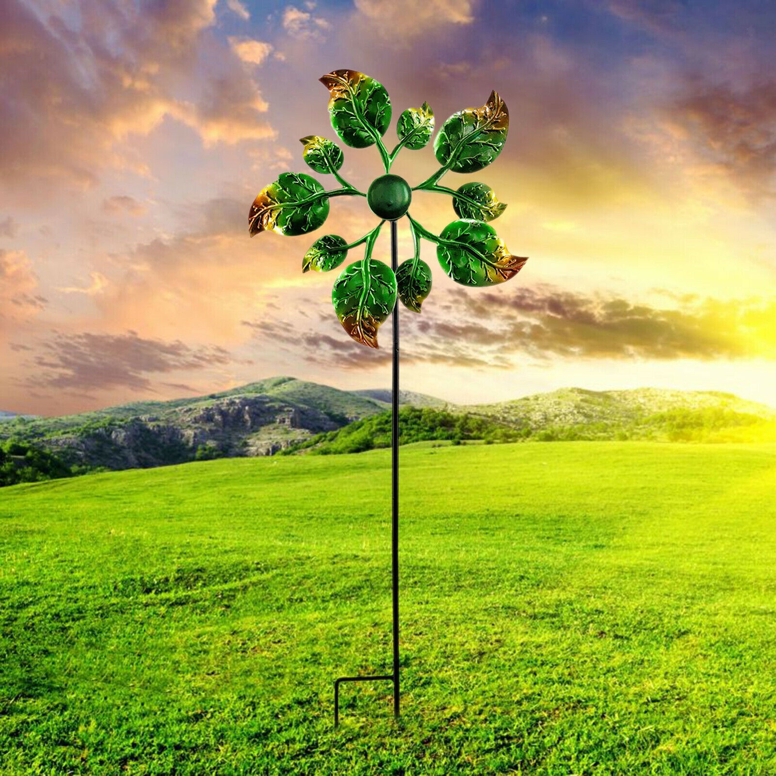 Outdoor Windmill Stake Garden Lawn Patio Backyard Pathway Decor Art Craft
