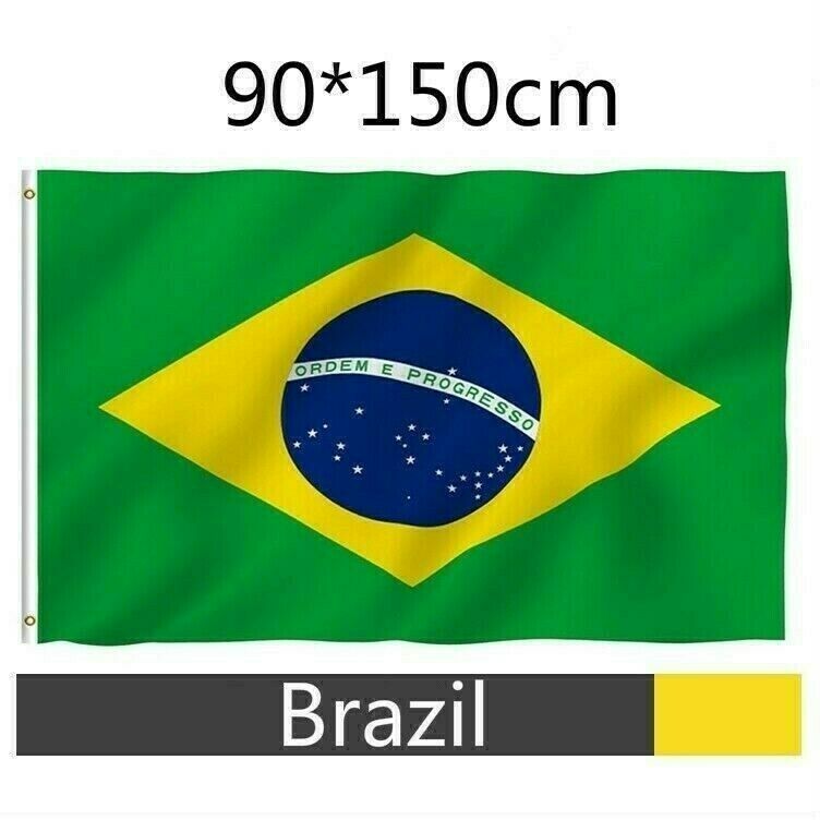 Brazilian Flag 3*5 Foot High Grade Sewn National Flag Decoration 90x150cm