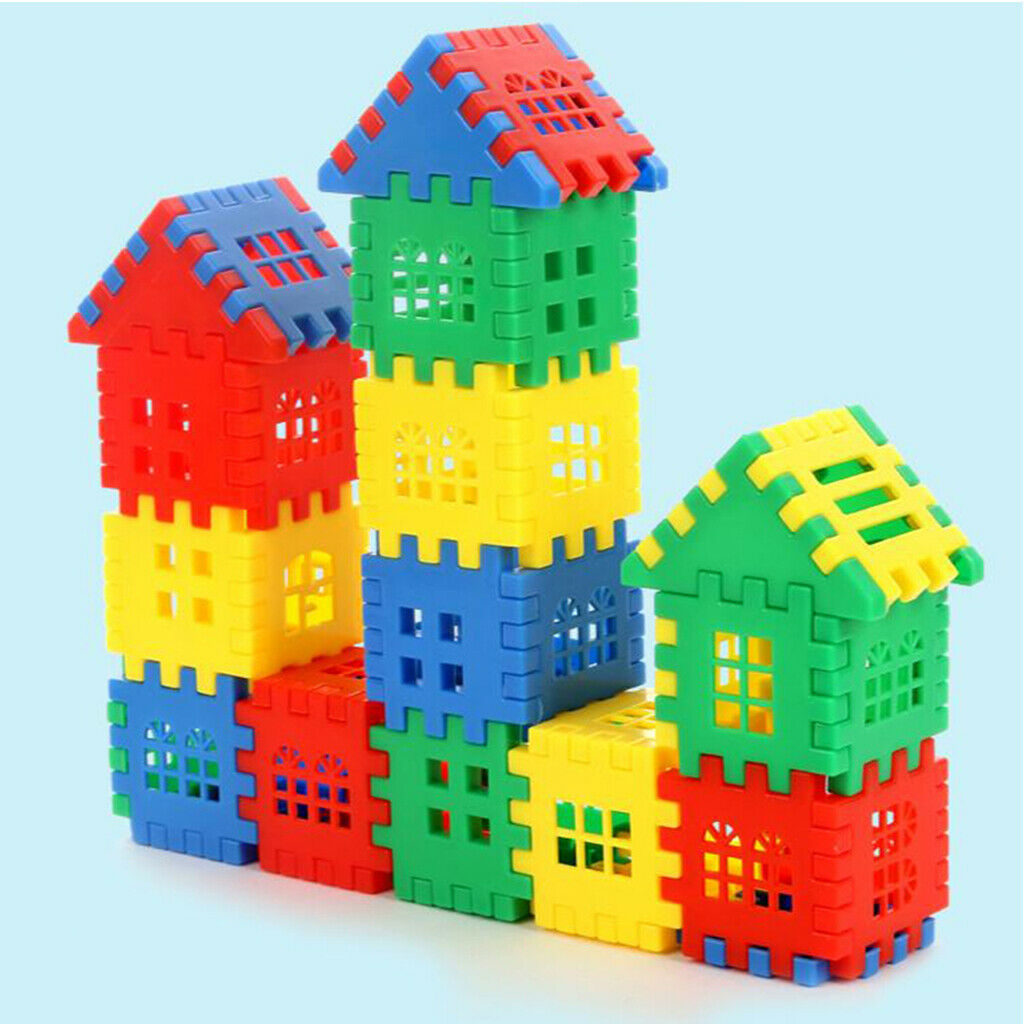100X Building Blocks Toys for Educational Kids Gifts DIY City House Roof