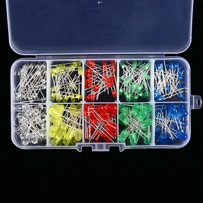 200pcs 3V 20mA Colorful Diodes 3mm LED Light Assorted Kit DIY LEDs Diode SetSJC