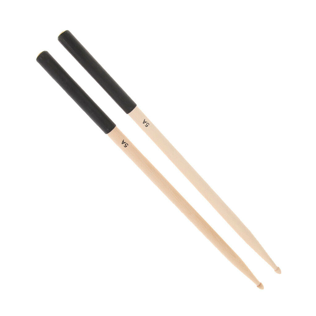 1 Pair Maple Drum Mallet Drumstick for Percussion Instrument Parts Black