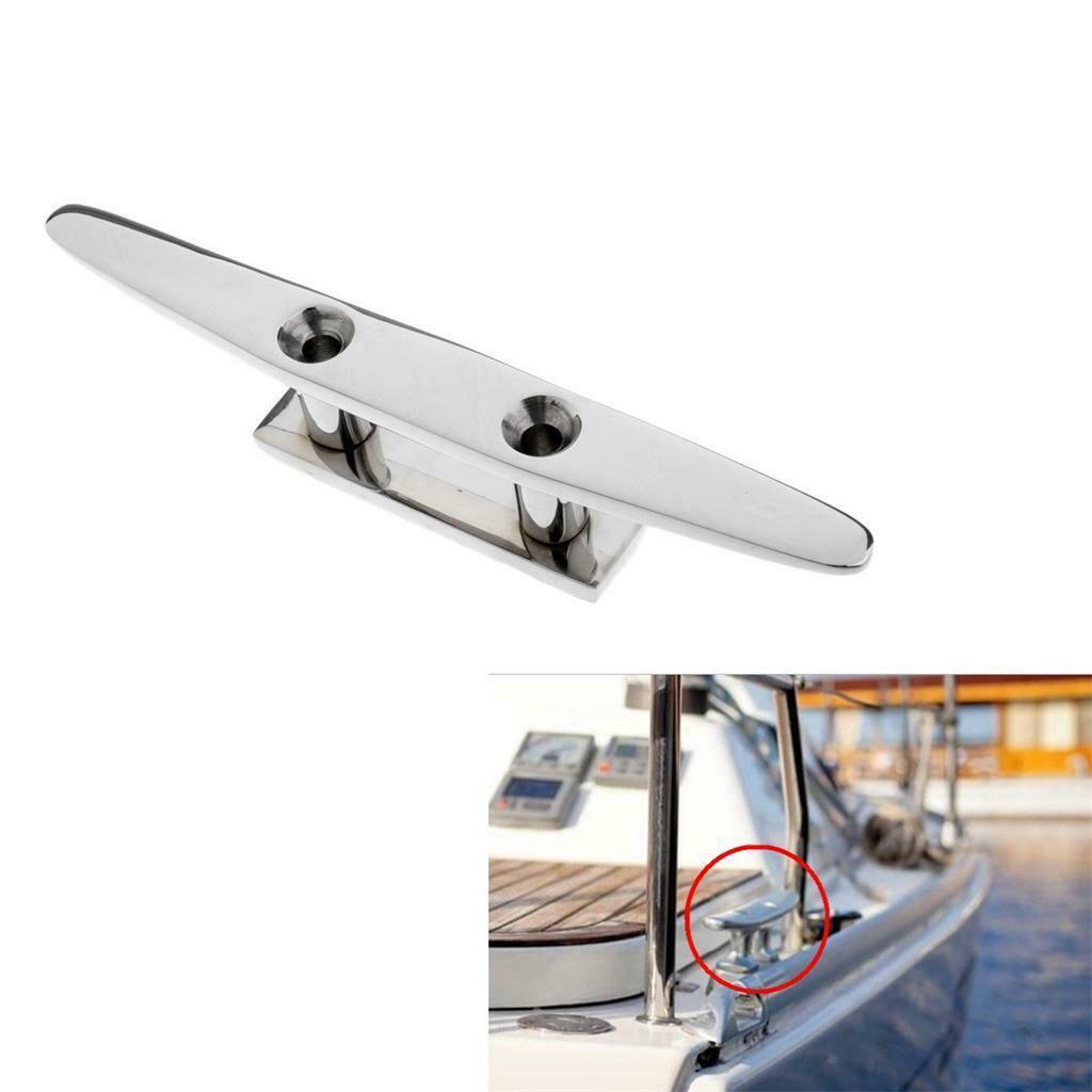8" Marine Boat Low Flat Top Deck Cleat Rope Cleat Mooring Dock Accessories
