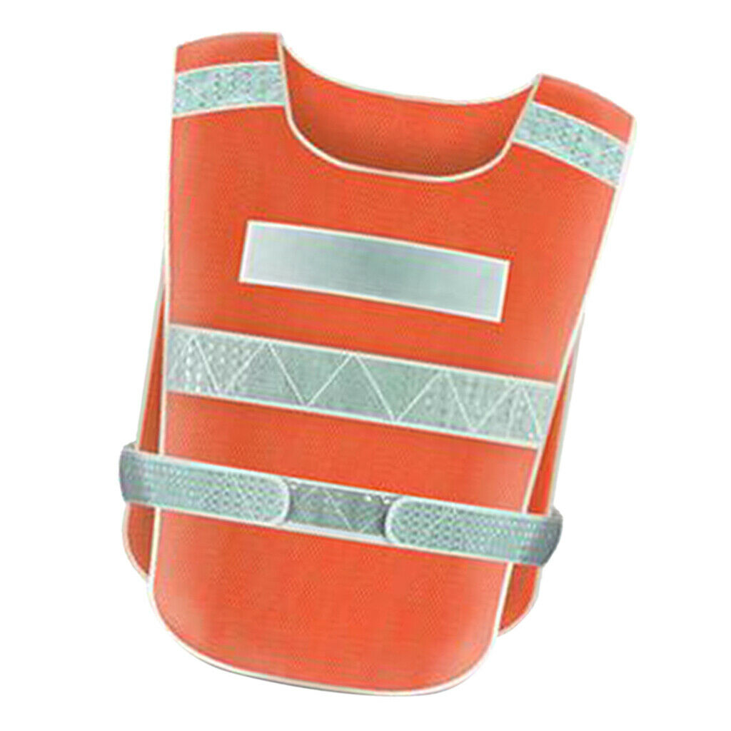Orange Hi-Vis Reflective Safety Vest For Night Running Construction Protective