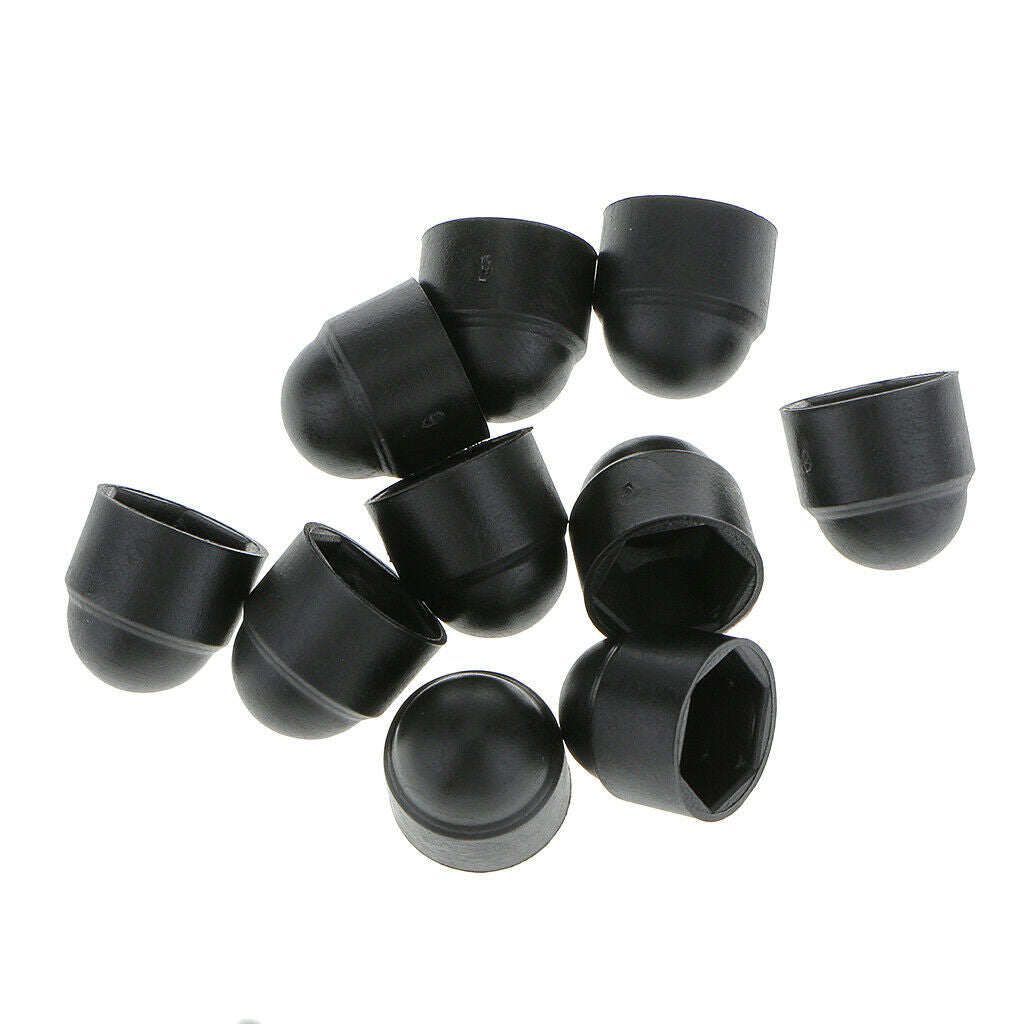 100pcs/lot Black Dome Hex Bolt Nut Protective Caps Covers M6 10x13mm