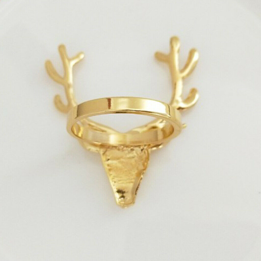 12pcs Dinner Napkin Rings Reindeer Serviette Towel Rings For Wedding Party