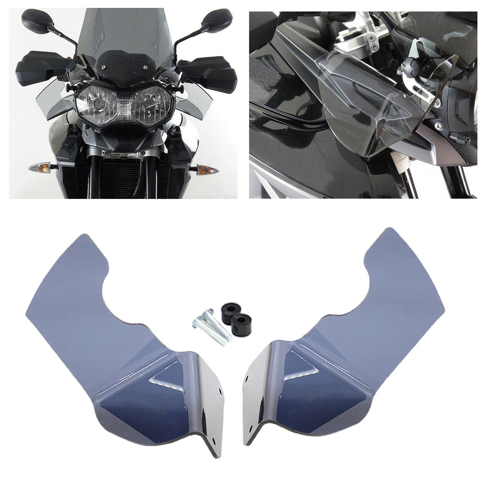 2PCS Motorcycle Hand Guards Wind Deflector Hand Shield Handguard Compatible with