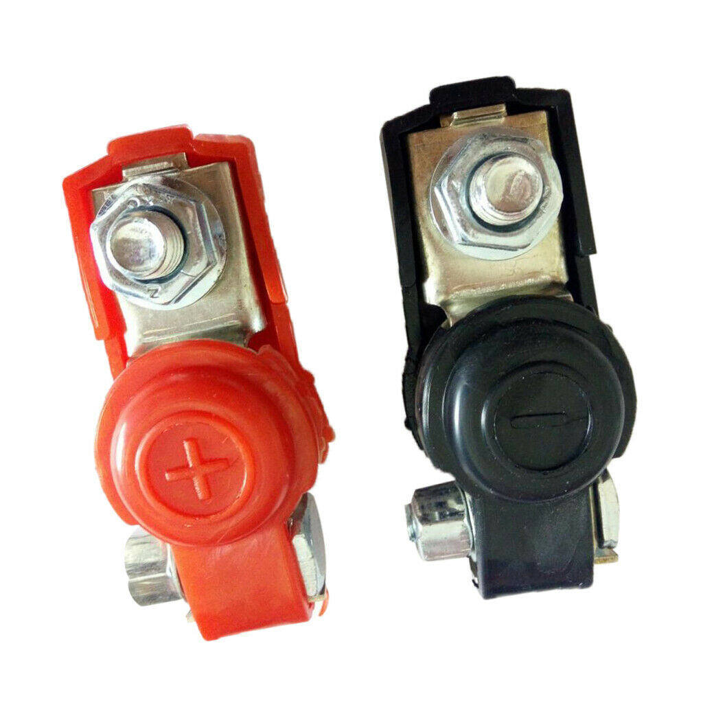 2pcs Adjustable Battery Terminal Clamp Clips Negative Positive for Car Truck