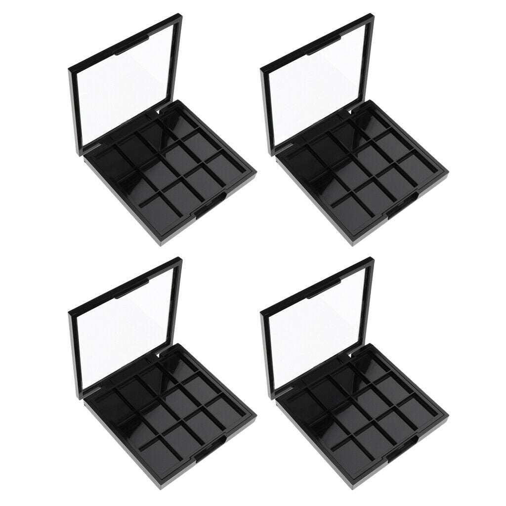 4Piece DIY Plastic Empty Makeup Eyeshadow Palette for Blush Powder Pigment