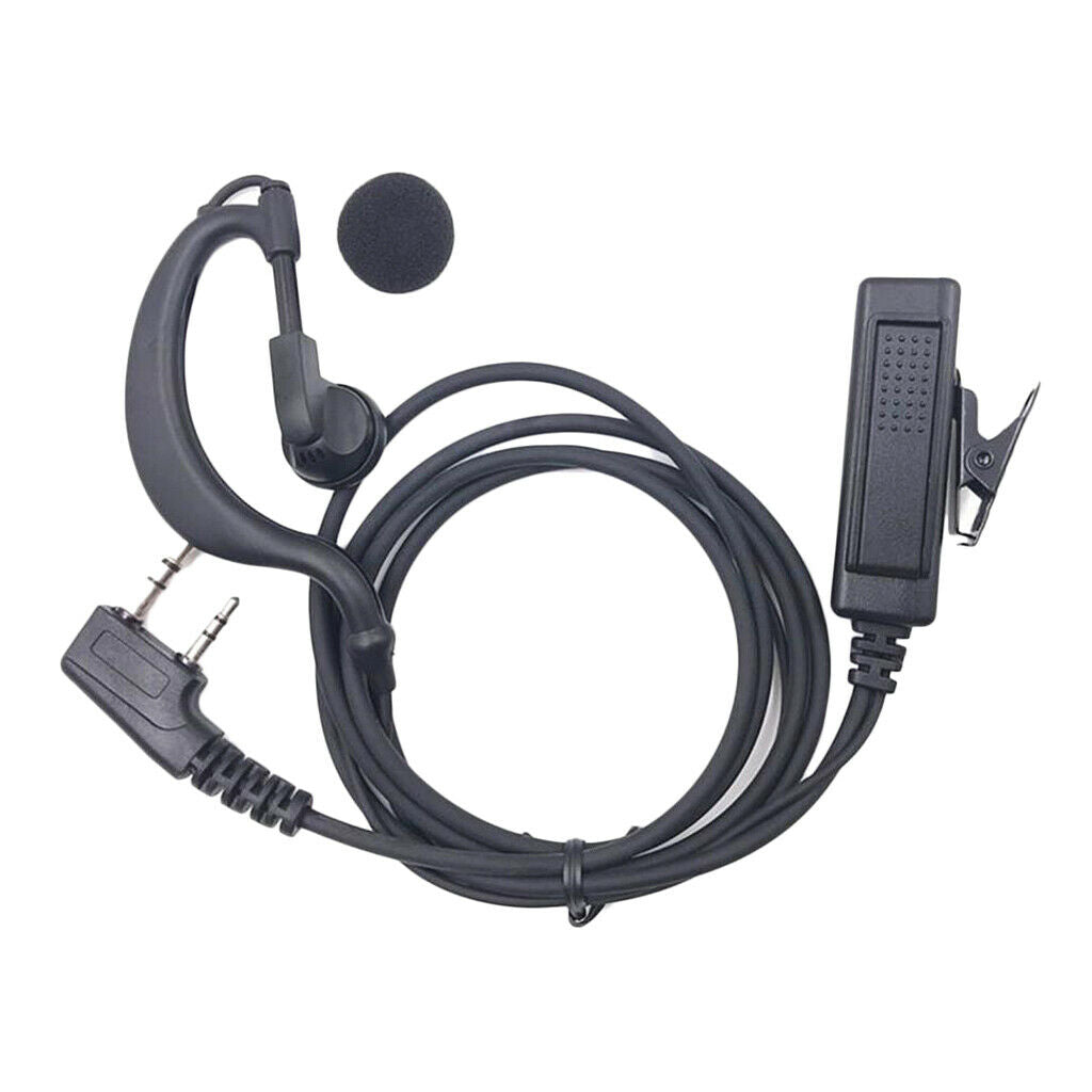 Soft G Shape Radio Ear Piece Headphone PTT with Mic for Kenwood Earphones
