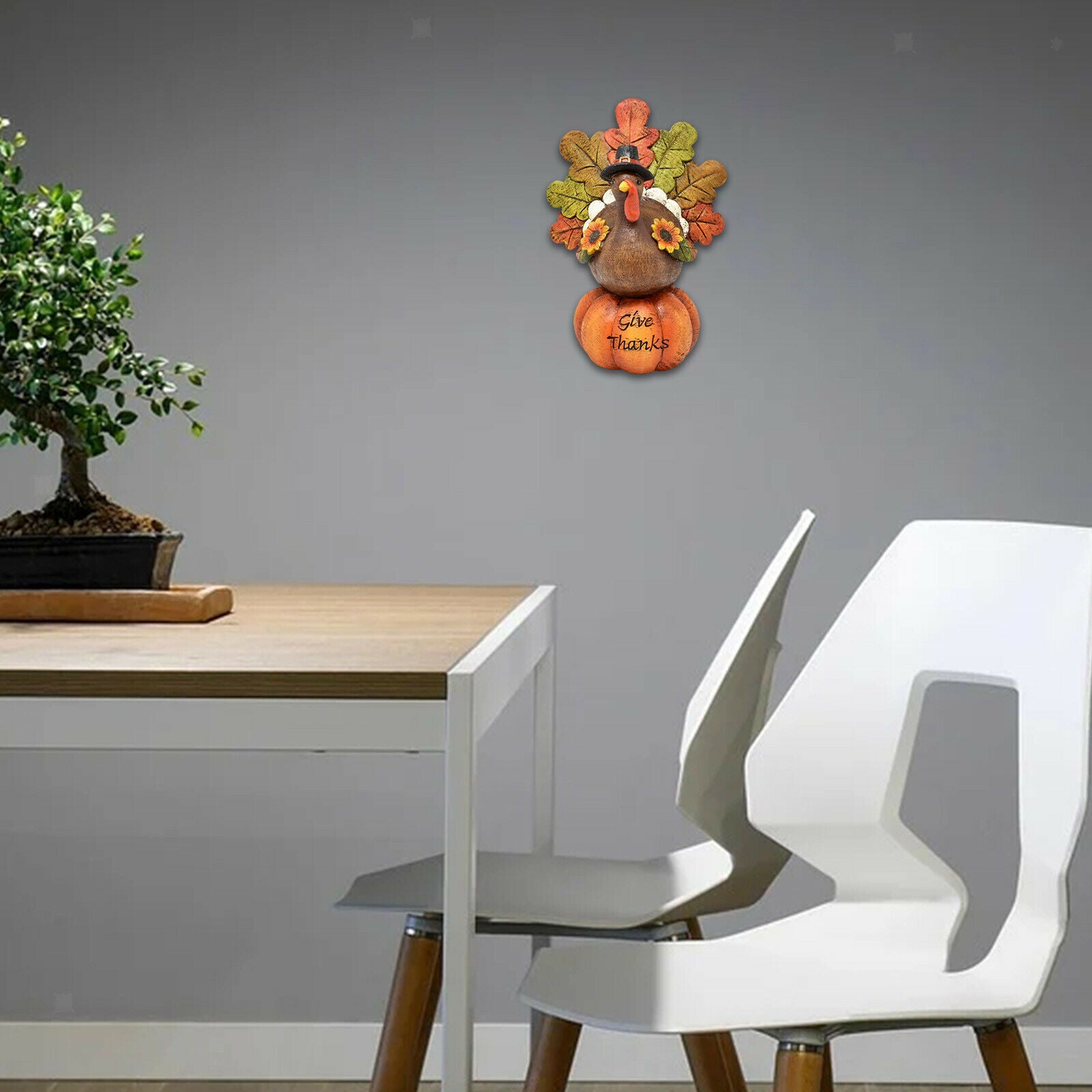 Thanksgiving Turkey Pumpkin Ornaments Cute Harvest Home Party Wall Hanging