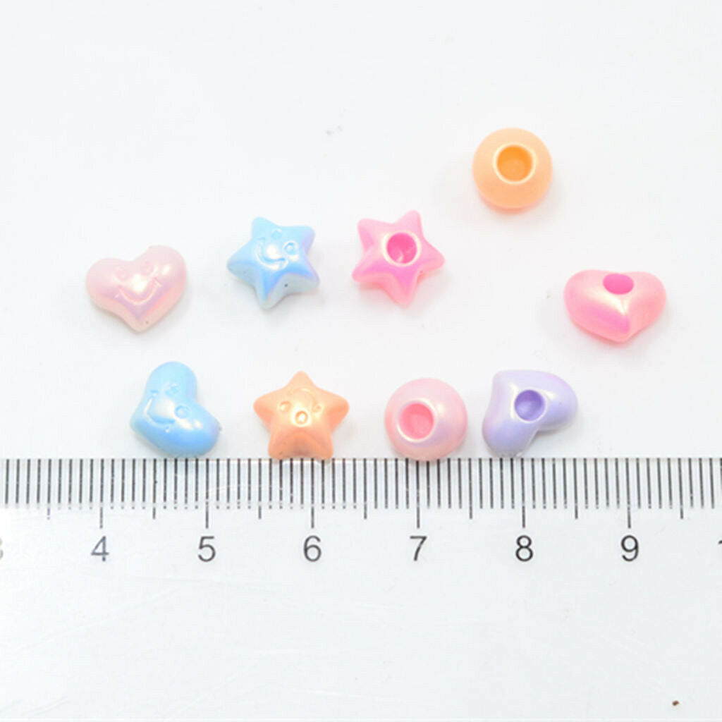 100 Pieces Mixed Hair Tie Hair Rope Band End Finishing Bead DIY Hair Jewelry