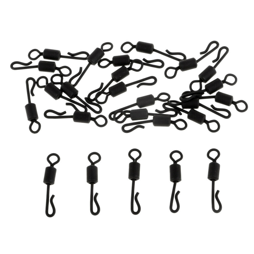 25pcs Quick Change/Release Swivels Size 4 - Carp Coarse Fishing Terminal Tackle