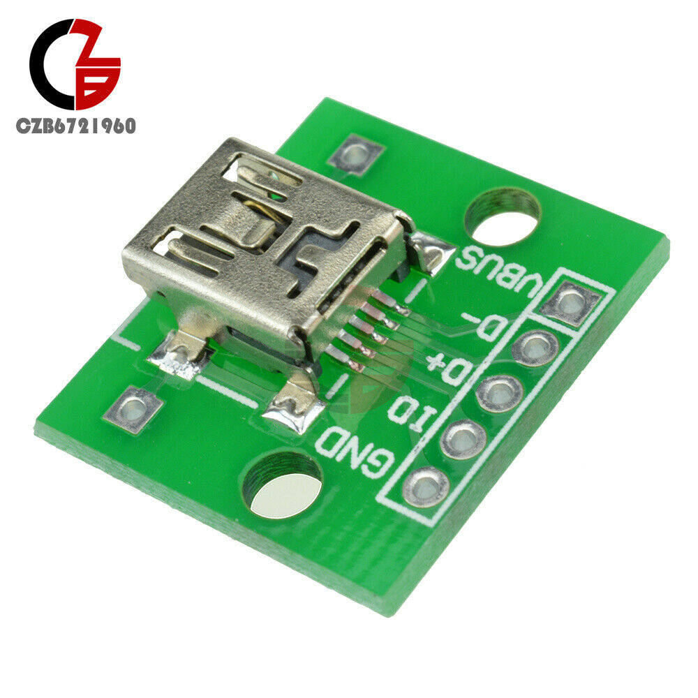 10PCS 2.54mm PCB Board Mini USB to DIP Adapter Converter For DIY Power Supply