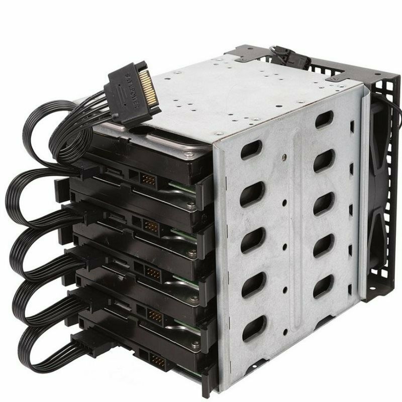 Molex 15pin SATA 1 to 5 SATA 15Pin Hard Drive Power Supply Splitter Cable C XC