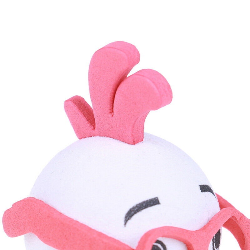 1Pc Cute glasses chickens car antenna pen topper aerial eva ball decor to.l8