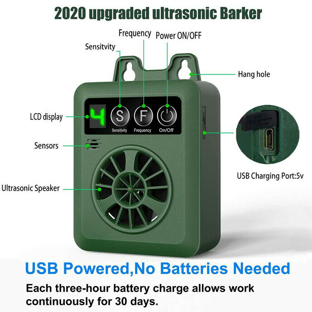 Anti Barking Device, Ultrasonic Bark Control Device with 4 Adjustable