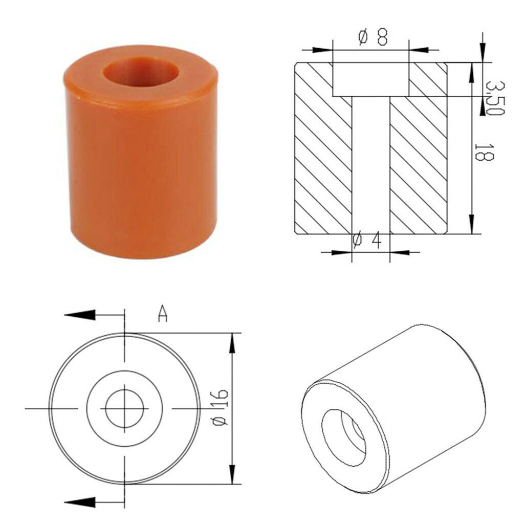 4pcs Stable Silicone Heatbed Leveling Column Dampers Buffer Tube for Ender 3