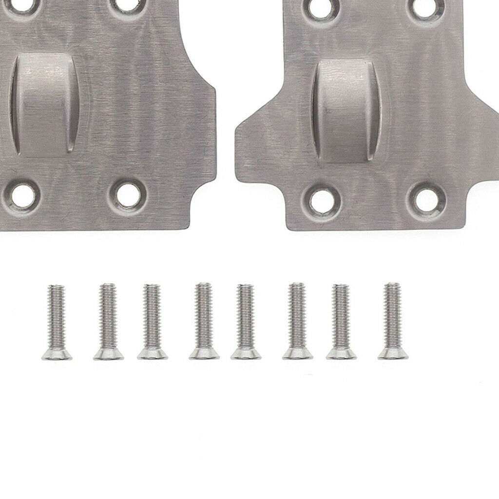 Stainless steel skid plates front and rear Rc auto parts upgrades accessories