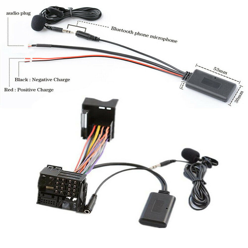 For OPEL Astra Zafira Tigra Bluetooth Music Cable Module AUX Adapter Plug MIC