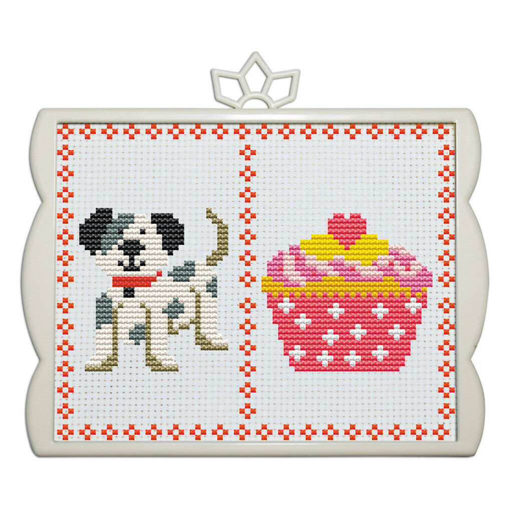 2Pcs Mini Cross Stitch Kit for Beginners Embroidery with All Supplies Needed and