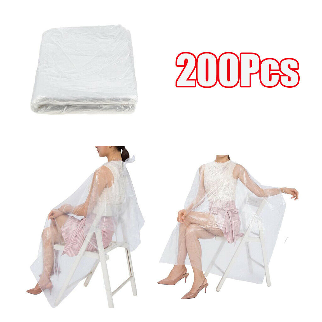 200pcs Disposable Salon Haircut Capes Gown Apron Kit Unisex for Barber