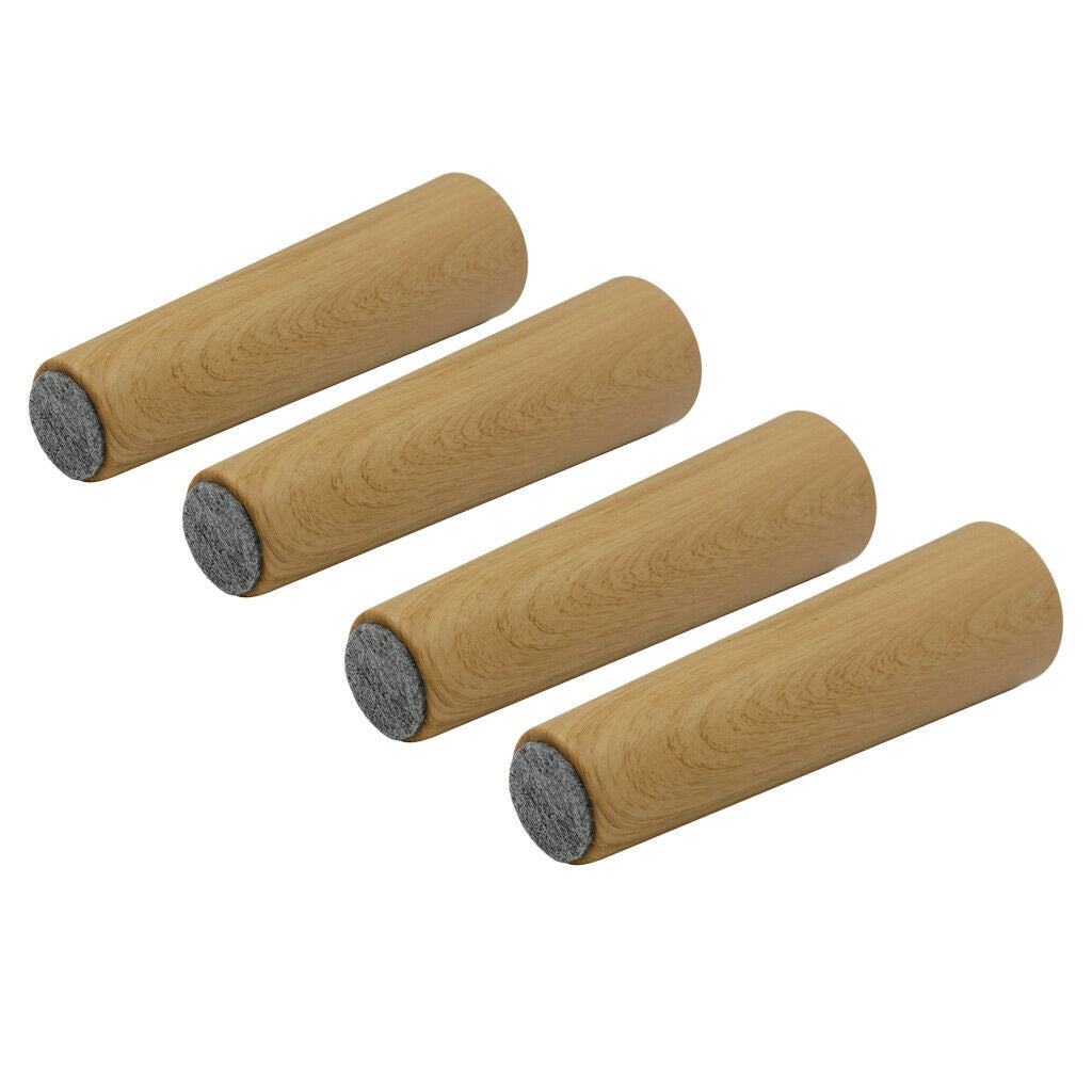 4pcs Round Wood Sofa Legs Finished  Replacement Legs Universal for Coffee Table