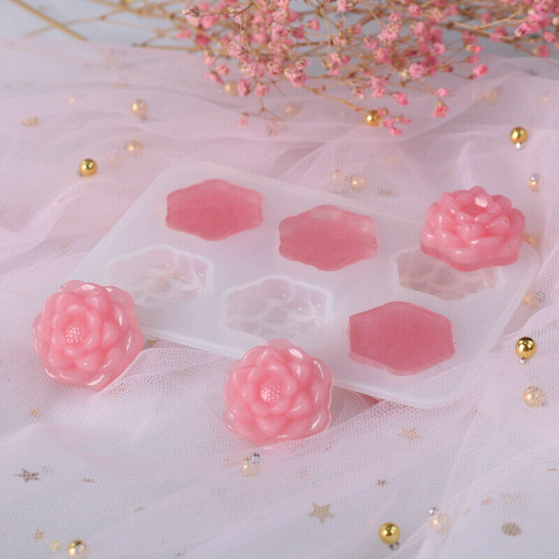 6 x Rose Flower Chocolate Silicone Mould Mold Homemade DIY Baking Tools C.l8