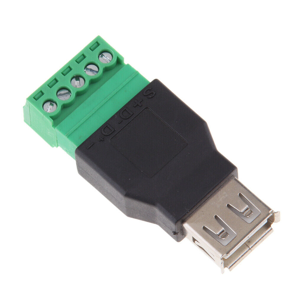 USB2.0 Type A Connector Female Screw Connector Stereo AV Video Adapter Terminals