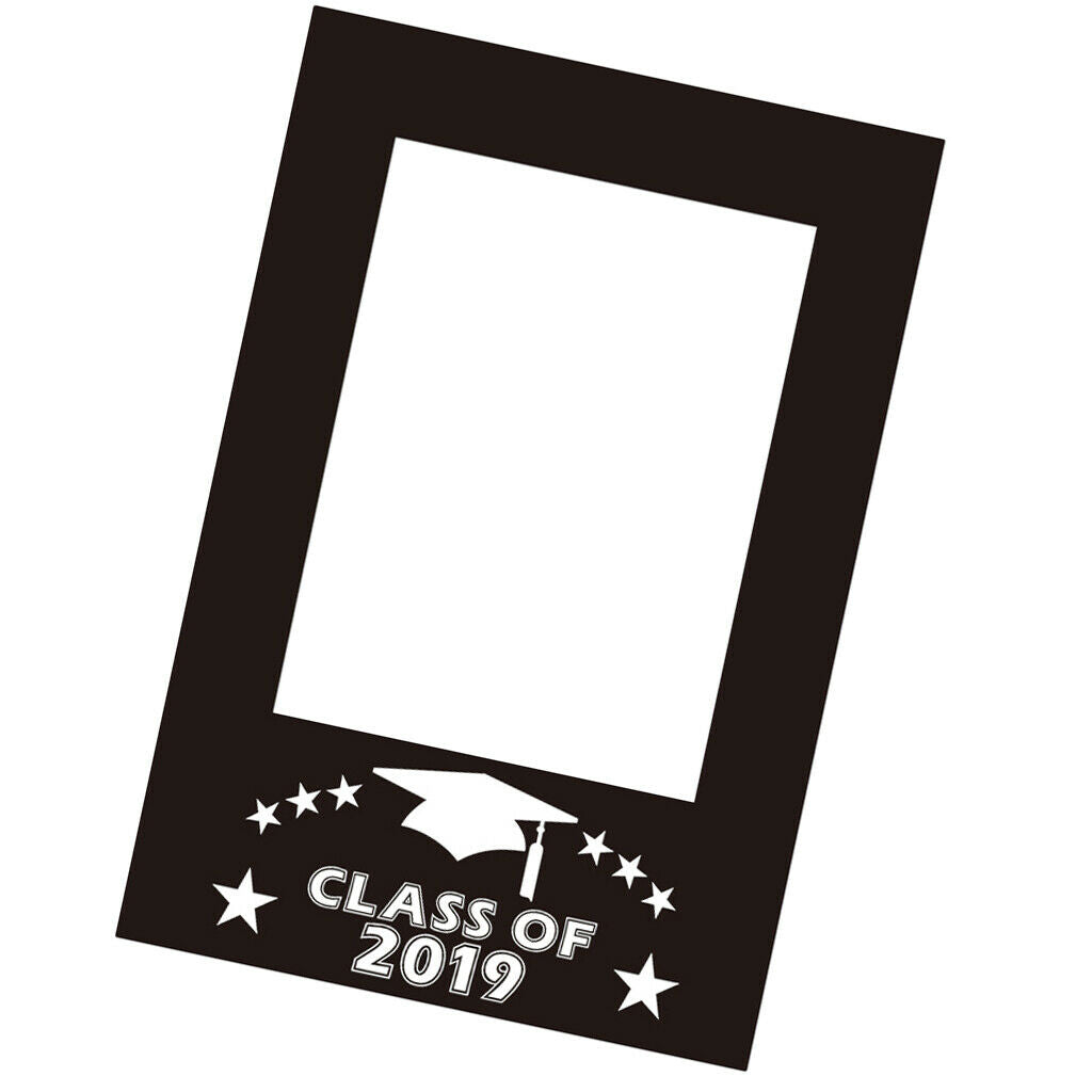 2019 Graduation Photo Booth Props Picture Frame Cutouts Party Supplies Decor