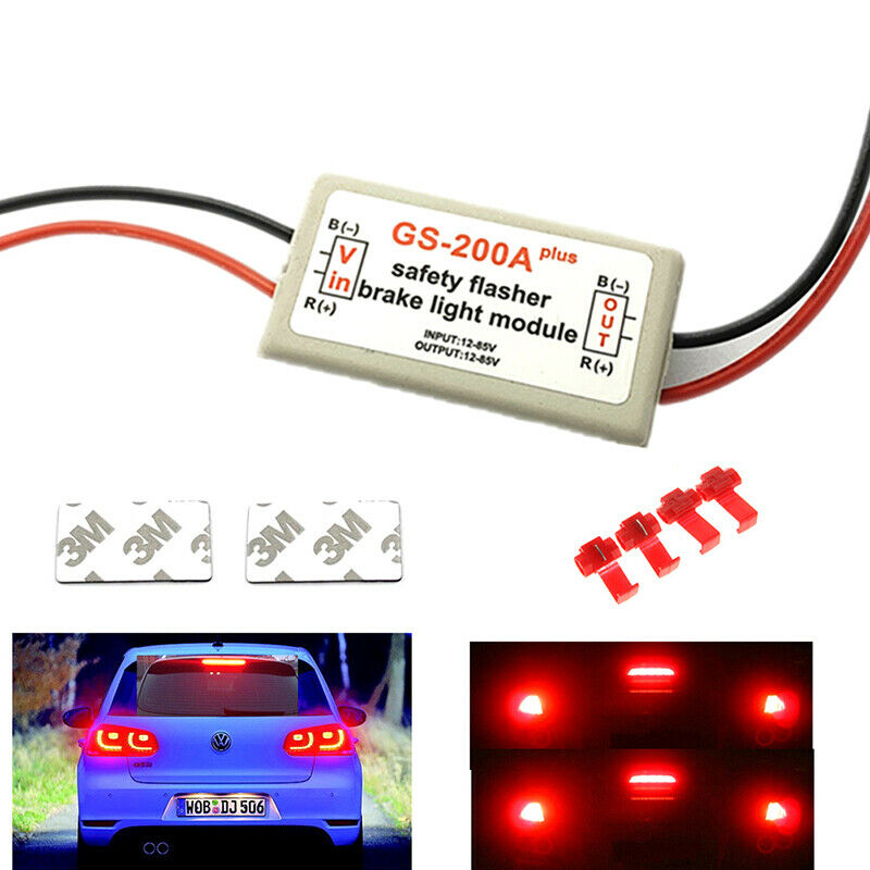1Pcs 10-30V Car GS-200A Brake Tail Light Flash Strobe Controller FlasherA.l8