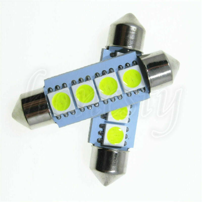 10x White 37mm 4SMD Car LED Festoon Dome Map Interior Cargo Light Bulb 5050