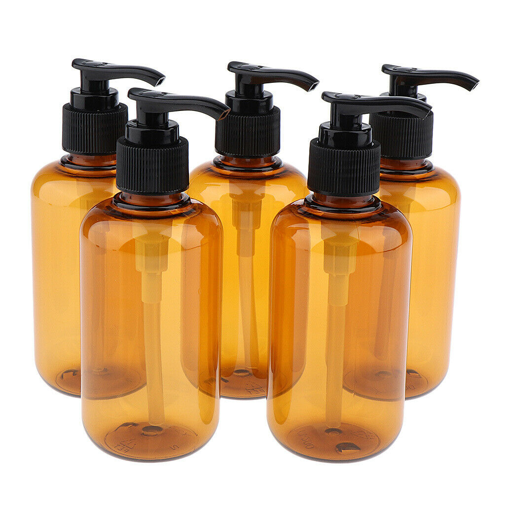 Pack 20 200ml+300ml Plastic Pump Bottles Travel Liquid Shampoo Containers