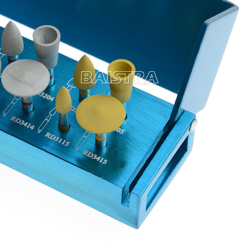 5X Dental Zirconia Polishing Diamond Polishers Burs Cups Kit RA 3112 12pcs/Kit