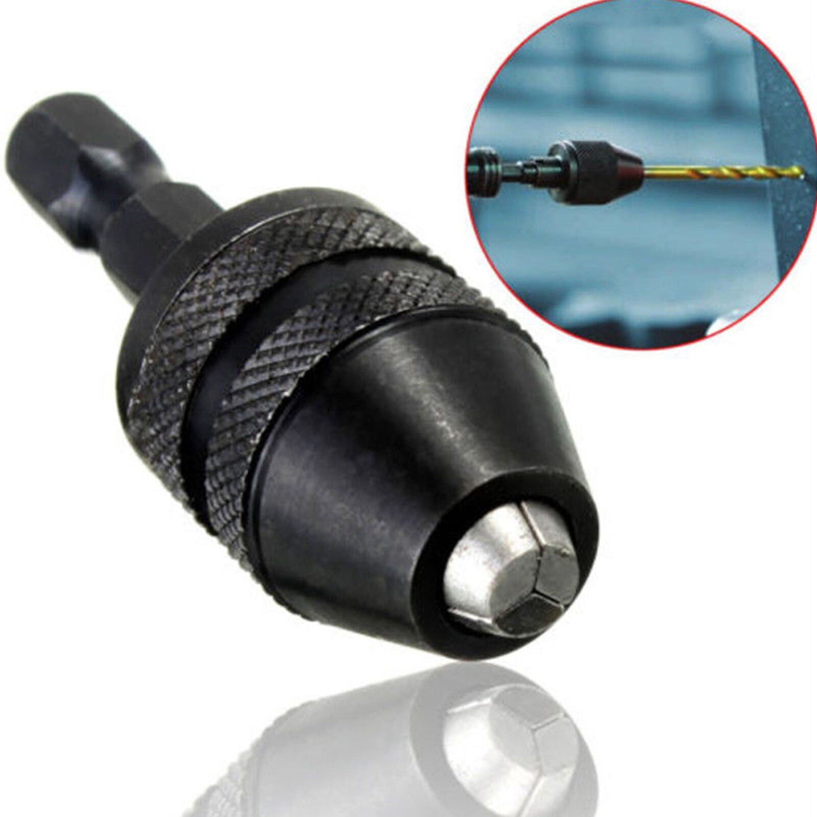 0.3-3.6mm Keyless Drill Chuck Screwdriver Driver Adaptor 1/4" Shank Drill L6 New