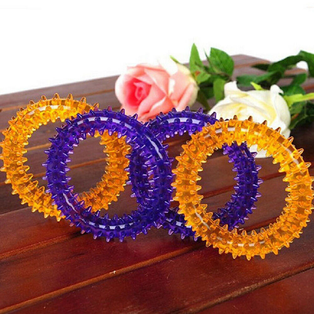 Non-toxic Rubber Pet Dog Puppy Dental Teeth Healthy Chew Biting Ring Play .l8