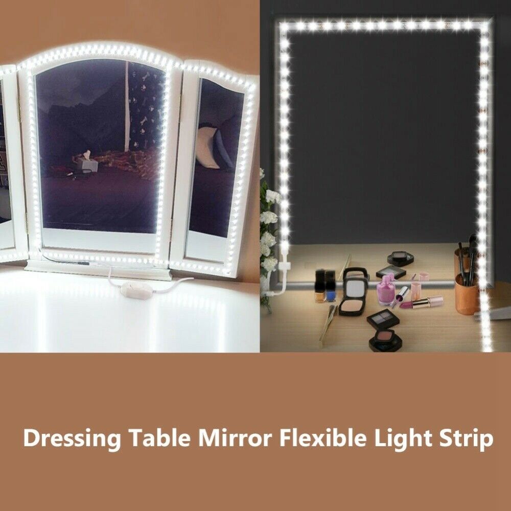 240 Led Makeup Mirror Lights Strip Dimmable 13FT US Plug for Dressing Table