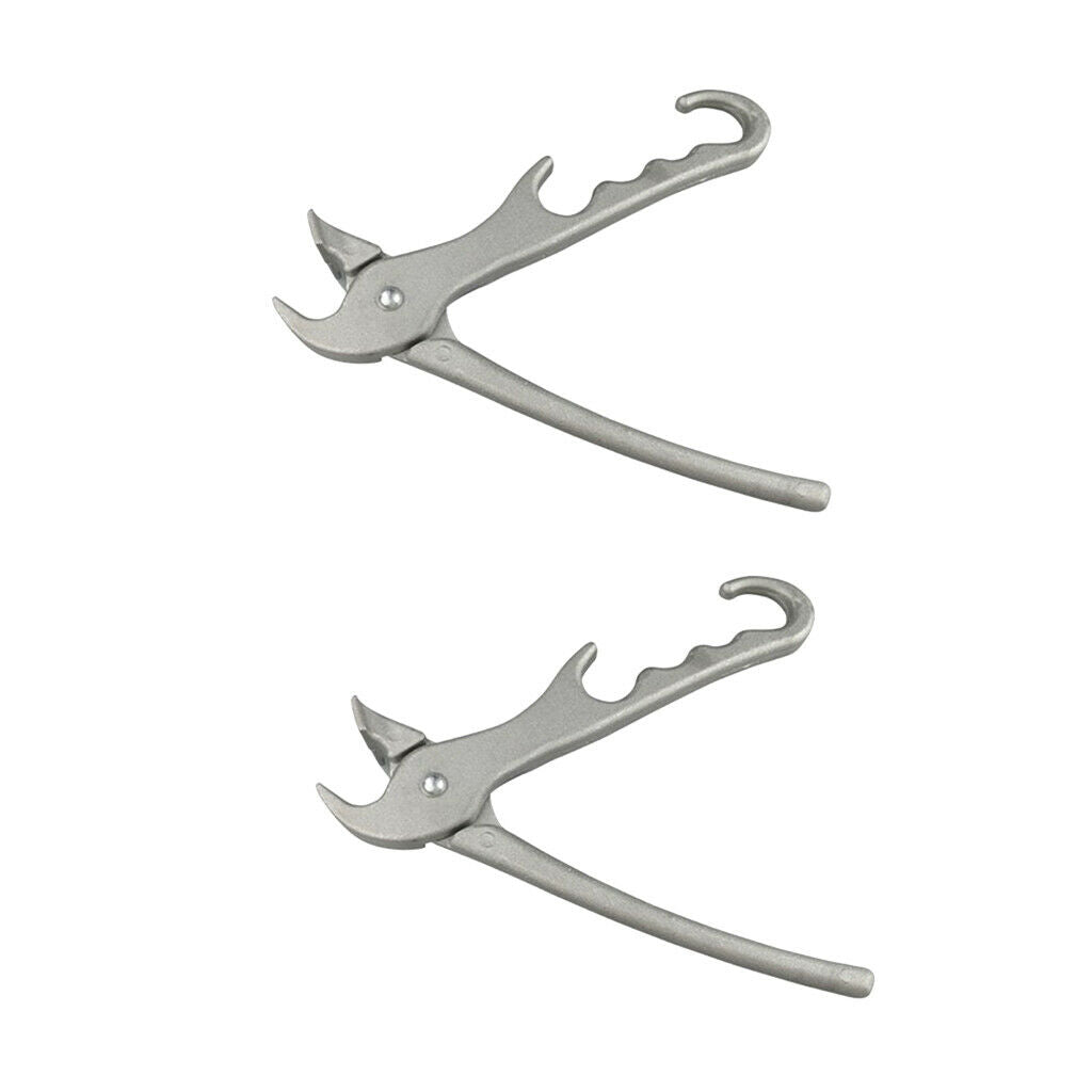 2Pcs Aluminum Anti-hot Pizza Pan Dish Gripper Clip Baking Tray Clamp 20cm