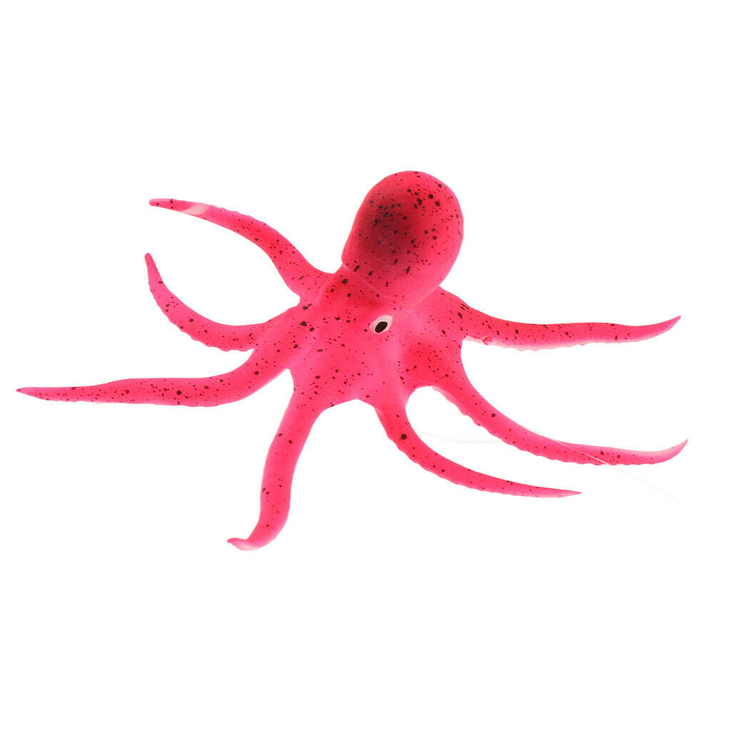 3pcs Fish Decor Glowing Artificial Ornament for Fish Tank Aquarium (Octopus)